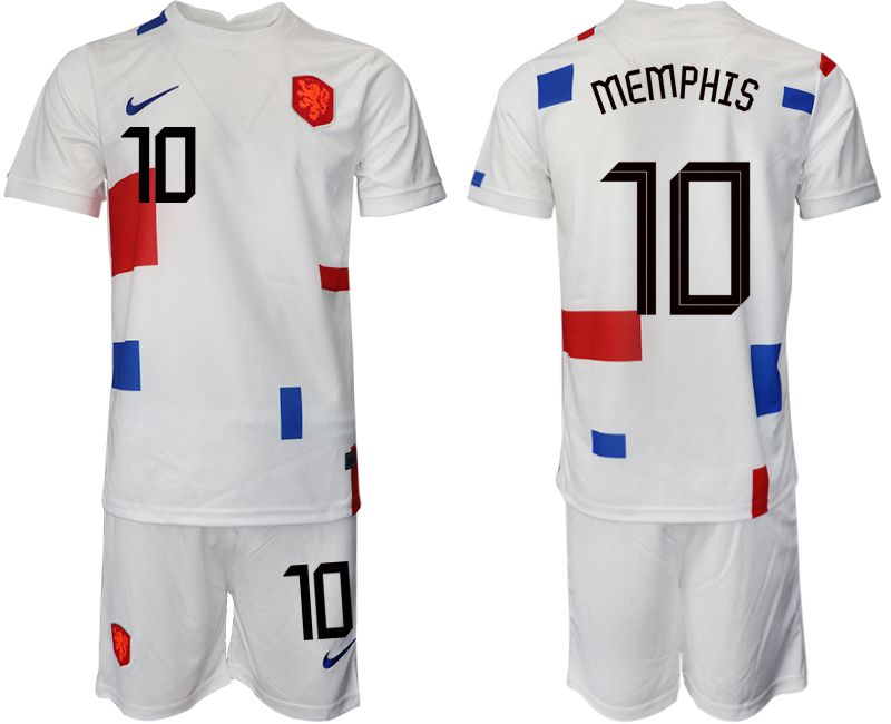 Men 2022 World Cup National Team Netherlands away white #10 Soccer Jersey->argentina jersey->Soccer Country Jersey